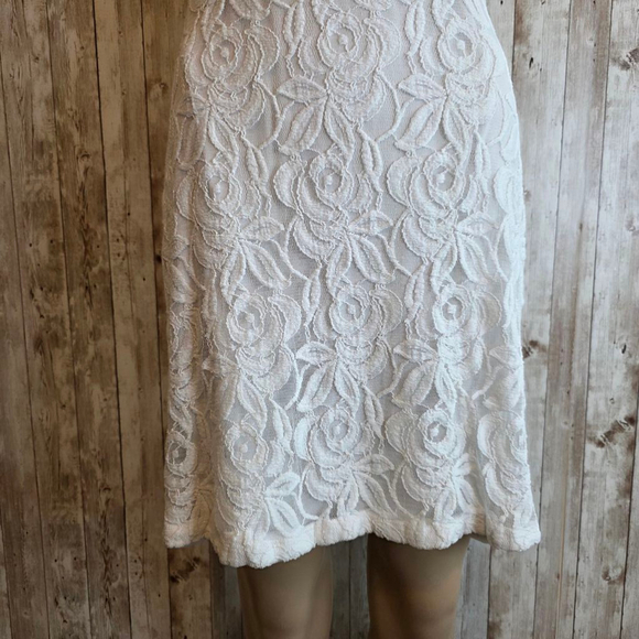 Calvin Klein White Lace Dress Size 6 - Picture 3 of 8
